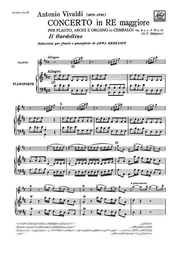 Concerto - Il Gardellino - příčná flétna a klavír